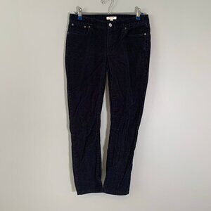 Helmut Lang‎ black cotton stretch skinny corduroy casual career pants